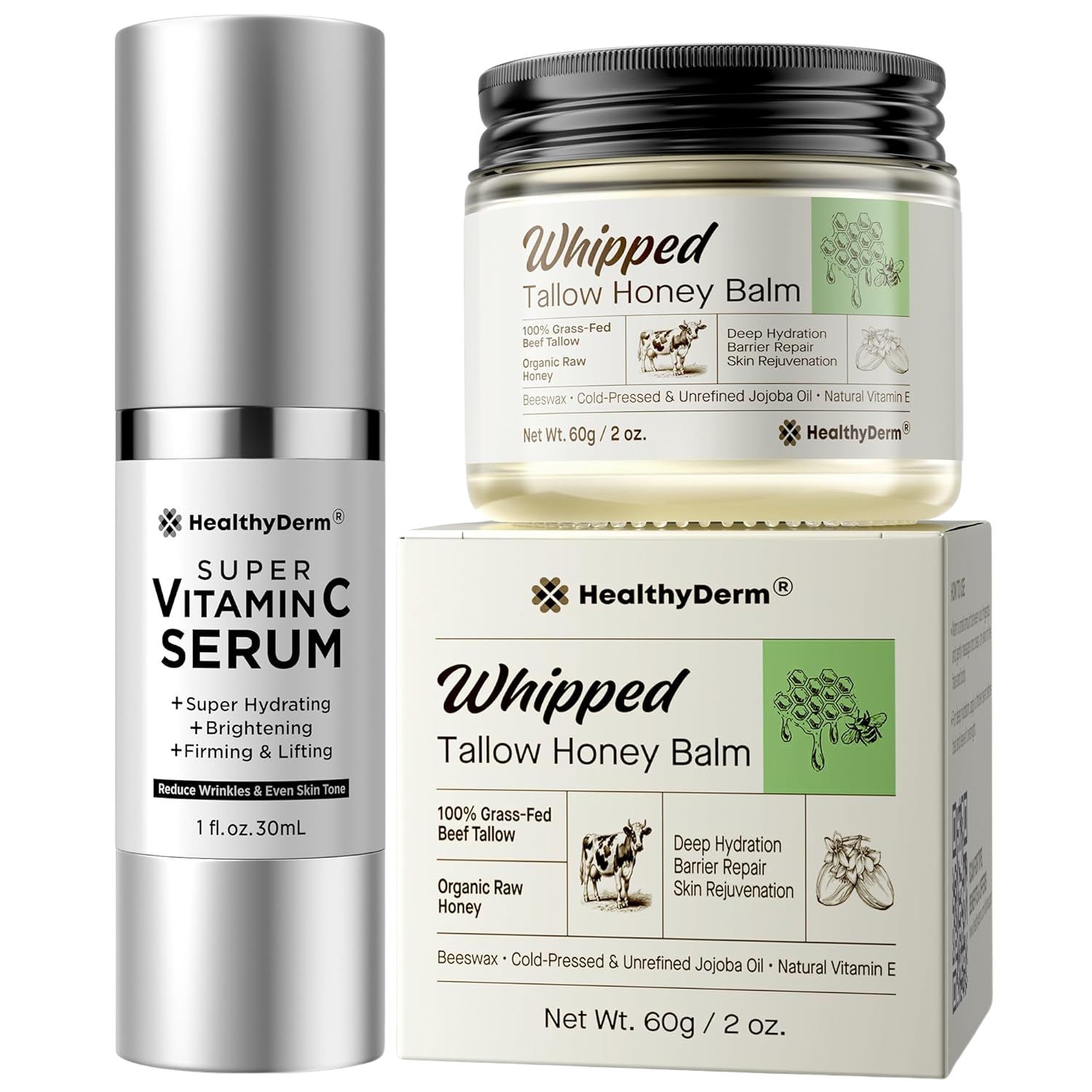 Vitamin C Serum and Tallow Balm Set