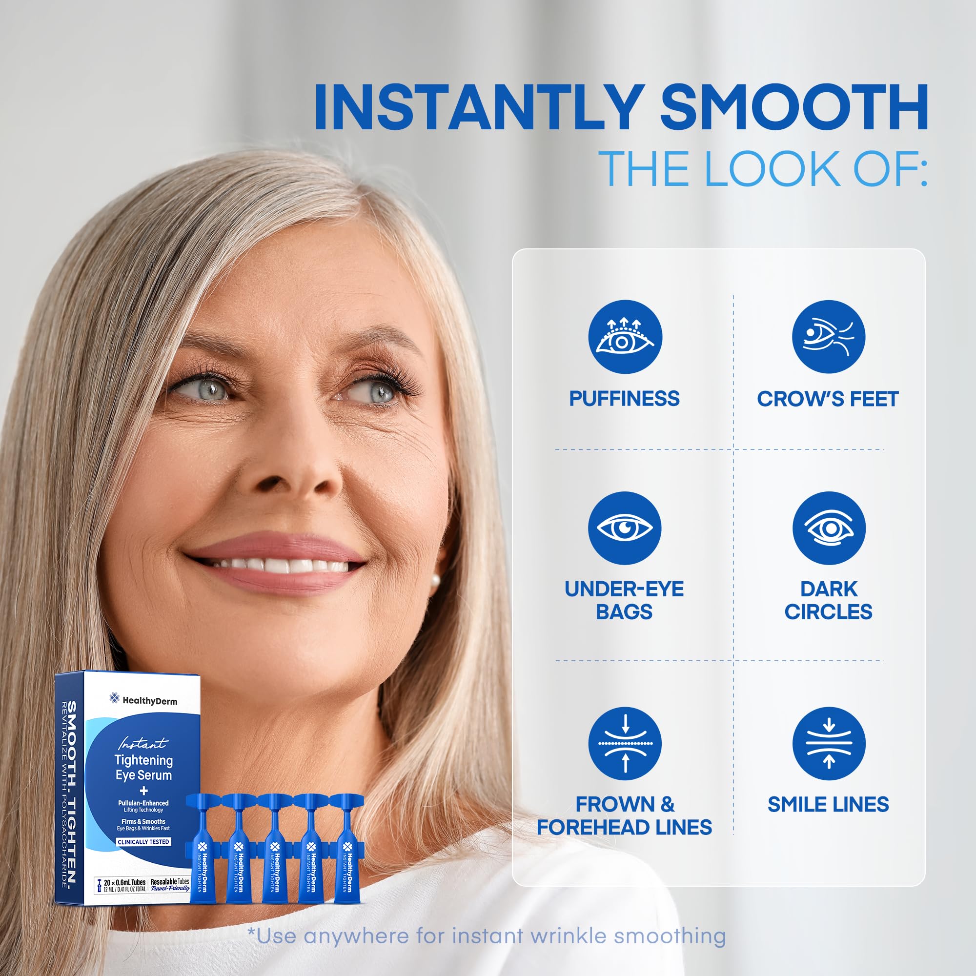 Instant Under Eye Lift Serum in Resealable Tubes