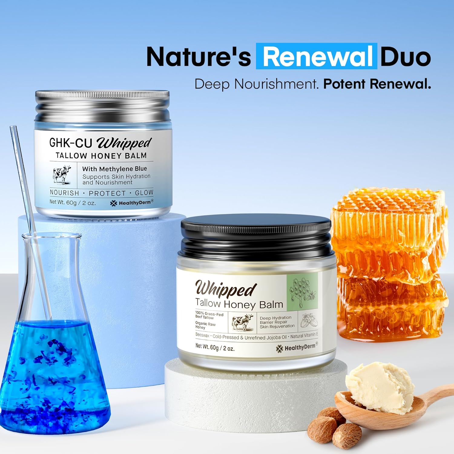 Tallow Honey Balm and GHK-CU Tallow Balm Set