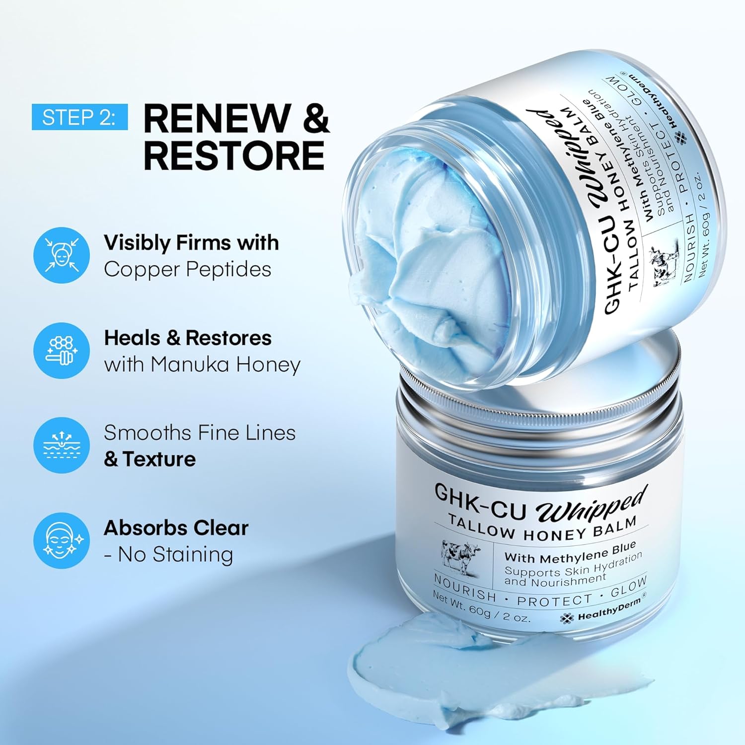 Tallow Honey Balm and GHK-CU Tallow Balm Set