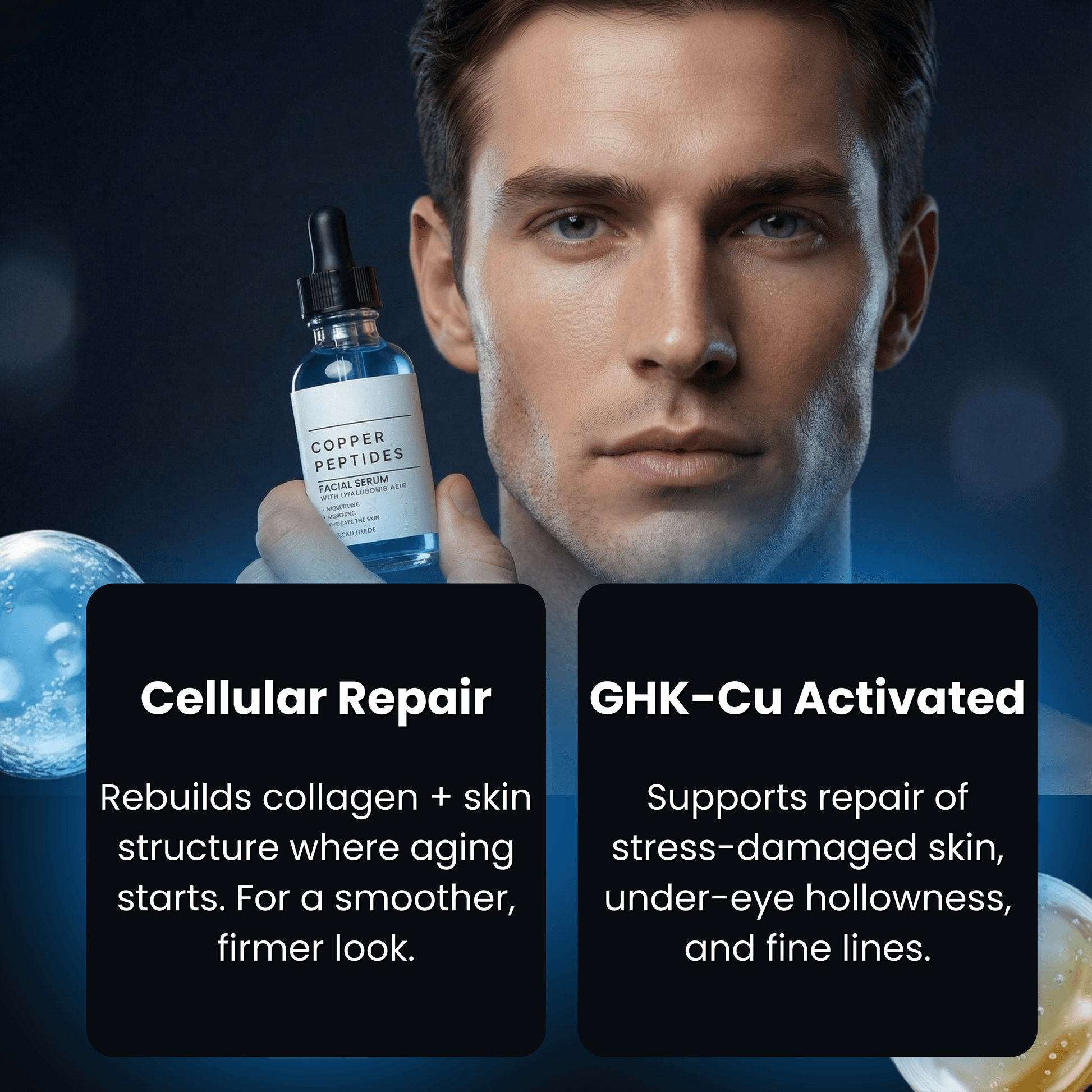 GHK-Cu and Hyaluronic Acid Anti-Aging Facial Serum